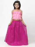Net Sequins Embroidered Ruffle Top