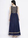 Brocade and Net Embellished Maxi Kurta