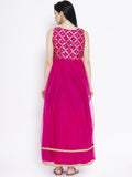 Brocade and Net Embellished Maxi Kurta