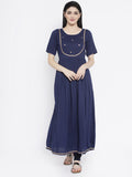 Viscose Sequin Embroidered Maxi Kurta