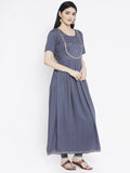 Viscose Sequin Embroidered Maxi Kurta