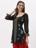 Georgette Hand-Painted Embellished Kurti