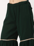Georgette Sequin Embroidered Spaghetti Kurti Set