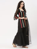 Georgette Sequin Embroidered Kurti Set