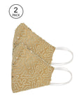 Net Sequin Embroidered Set of 2 Masks