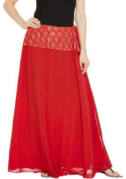 Georgette Phulkari Skirt