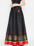 Dupion Block Printed Bias Skirt