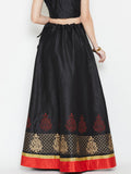 Dupion Block Printed Bias Skirt