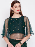 Net Sequins Embroidered Readymade blouse