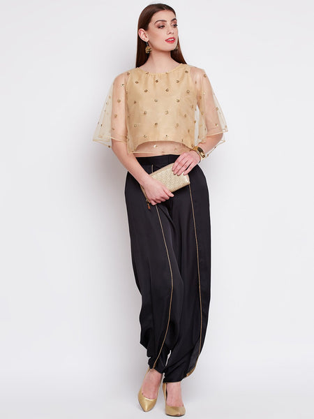 Net Sequins Embroidered Readymade blouse