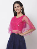 Net Sequins Embroidered Readymade blouse