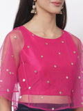 Net Sequins Embroidered Readymade blouse