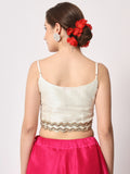 Dupion Embellished Spaghetti Readymade blouse