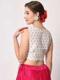 Dupion Block Printed Readymade blouse