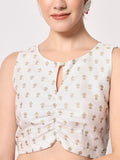 Dupion Block Printed Readymade blouse