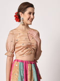 Chinon Sequin Embroidered Readymade blouse