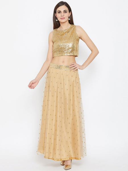 Net Sequins Embroidered Readymade blouse