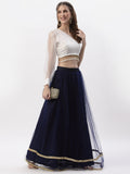 Organza Embellished One Shoulder Readymade blouse