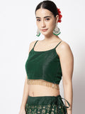 Dupion Embellished Spaghetti Readymade blouse