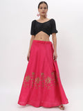 Chroma Puff Sleeves Back Tie Padded Crop Top