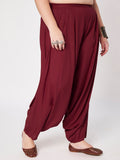 Plus Size Viscose Solid Cowl Salwar