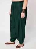 Plus Size Viscose Solid Cowl Salwar