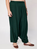 Plus Size Viscose Solid Cowl Salwar