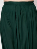 Plus Size Viscose Solid Cowl Salwar