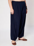 Plus Size Viscose Solid Cowl Salwar