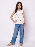 Cotton Block Printed A-line Top