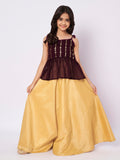 Georgette Embroidered Peplum Tie-up Top