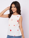Cotton Block Printed A-line Top