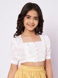 Silk Blend Button Down Top
