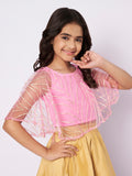 Net Gota Embroidered Cape Top