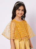 Net Gota Embroidered Cape Top