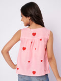 Cotton Block Printed A-line Top