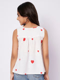 Cotton Block Printed A-line Top