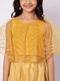 Net Gota Embroidered Cape Top
