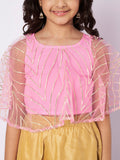 Net Gota Embroidered Cape Top