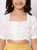 Silk Blend Button Down Top