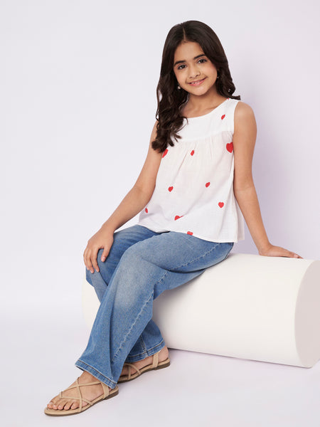 Cotton Block Printed A-line Top