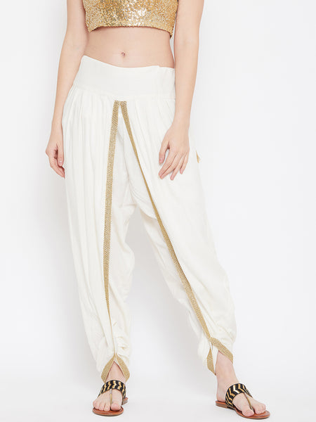 Cotton Viscose Embellished Dhoti