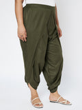 Plus Size Cotton Solid Dhoti