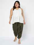 Plus Size Cotton Solid Dhoti