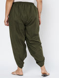 Plus Size Cotton Solid Dhoti