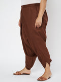 Plus Size Cotton Solid Dhoti