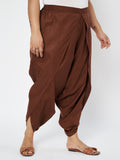 Plus Size Cotton Solid Dhoti