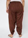 Plus Size Cotton Solid Dhoti