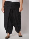 Plus Size Cotton Solid Dhoti