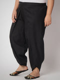 Plus Size Cotton Solid Dhoti